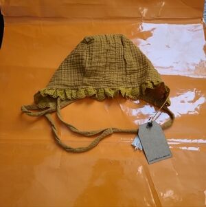Nwt! Wild Wawa Baby Bonnet In Yellow Mustard